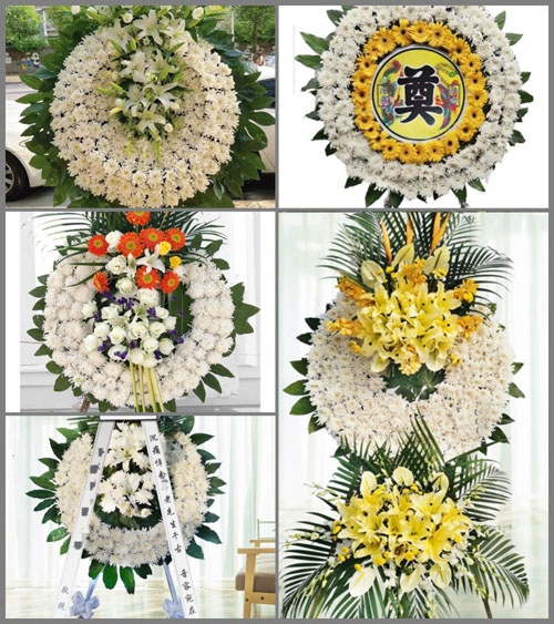 山西运城河津市小梁乡中湖潮村花圈速递